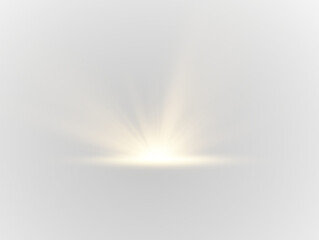 Wall Mural - png glowing light effect with gold sparkle and radiant flare on transparent background featuring mag