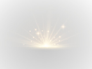Wall Mural - png luminous light effect with realistic gold flare and black sparkle on transparent background feat