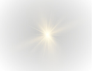 Wall Mural - png glowing sunlight with sparkle flare and bright lens flash on transparent background featuring ma