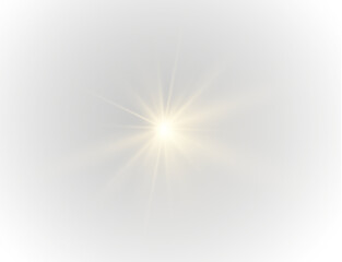 Wall Mural - png warm sunrise flare with transparent spark and shiny bokeh effect featuring optical burst, glowin