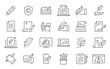 © iiierlok_xolms - Copywriting web icons in line style. Document, writing, creative, signature, collection. Vector illustration.