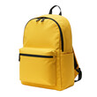 © AI Images Studio - Yellow backpack with black accents on transparent background