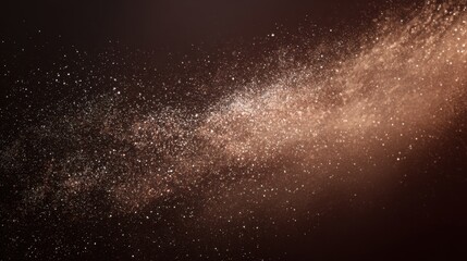 Canvas Print - cosmic dust particles sparkling in dark night sky background