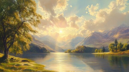 Wall Mural - nature, sunny day
