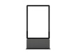 © Pixel_Glow - Blank digital advertising kiosk mockup, front view. Isolated on transparent background, png