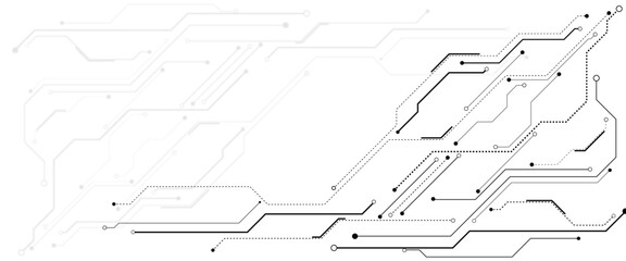 Abstract digital technology futuristic internet network speed connection white background. Technology background with crossed lines and dots.
