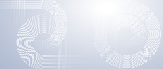 Wall Mural - circular line pattern on light gray background with abstract geometric shapes