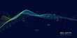 © Anatoly Stojko - Abstract technology background with wavy color grid in dark. Analytics data algorithms. Big Data.  Banner for business, science and technology.  Computing concept.