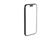 © vegefox.com - High-quality image of a black smartphone mockup with a blank screen, perfect for app presentations or website designs.  Isolated on white backg