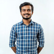 © Aqsapics - Young indian student wearing cyan checkered shirt