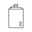 © vectorwin - hip flask titanium ultralight line icon vector illustration