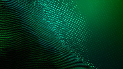Wall Mural - emerald vortex: a mesmerizing abstract design features a flowing vortex of luminous emerald points, 