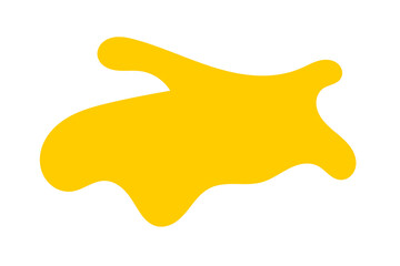 Yellow abstract splash shape