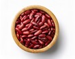 © Erik - a small pile of red beans tow view of bowl isolated on a white background