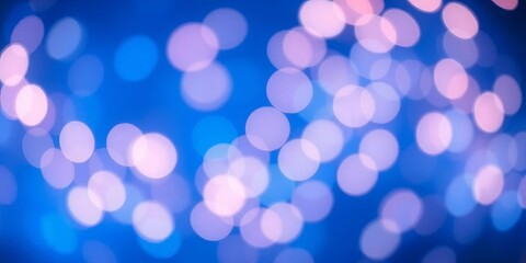 Wall Mural - Vibrant blue abstract backdrop, glowing orbs, soft bokeh ,  surreal,  background