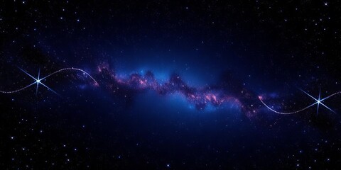 Wall Mural - Infinite cosmic pattern of glittering stars on dark background,  milky way,  night sky