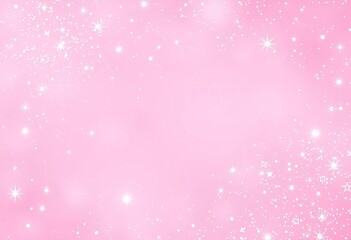 Wall Mural - Soft pink background filled with glittering stars and sparkles, vector illustration,  stardust,  invitation