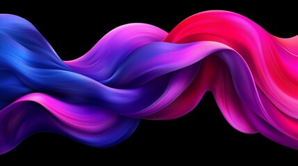 Wall Mural - long, curvy line of purple and pink colors. the colors are vibrant and bold, creating a sense of ene