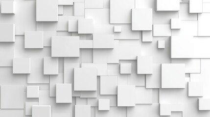 Wall Mural - white background with many white squares. the squares are arranged in a way that creates a sense of 