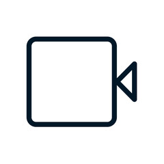 Video on icon, Vector logo sign, Illustration, shape, design, UX UI icon, editable eps