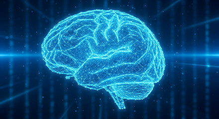 Digital Brain Neural Network AI Technology Artificial Intelligence Data Science Computing Machine Learning Deep Learning Cognitive Neuroscience Brainpower Innovation