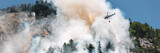 Helicopter Firefighting on Smoky Mountain Wide Banner