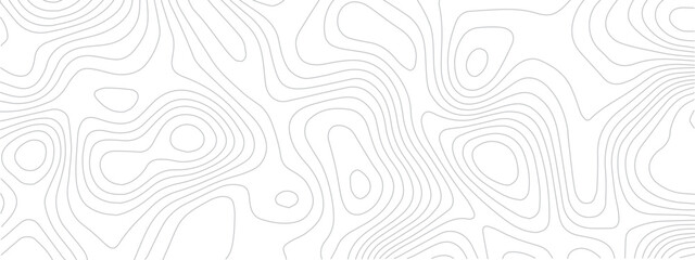 Wall Mural - Topographic Map-Inspired Seamless Pattern with Sea and Mountain Contour Lines in a Clean, Minimal Line Art Style for Designers and Creators
