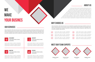 brochure design: blue waves flow across gray and black background, logo placeholder, contact informa