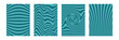 © A_Y_N - Groovy psychedelic vector artwork with distorted lines in a 60s and 70s hippie style. Funky daisy cover design for Y3K backdrops, blue wavy motifs, and naive funny retro themes.