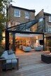 © galendra - Modern extension to house, glass and steel, open plan living
