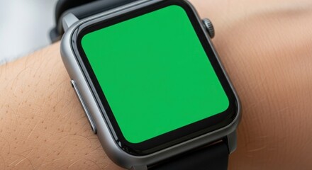 Smartwatch Mockup Green Screen Display for App Showcase