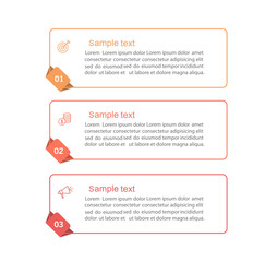 Wall Mural - business infographic template with 3 options or steps