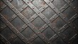 © Alam - Old metal door with rivets and diagonal bars creates a vintage and grunge texture background for medieval or industrial design projects