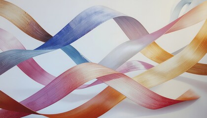 Abstract Gradient Flowing Ribbon Design