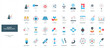 © Iconic Prototype - Modern flat style nanotechnology icons for science, research, medicine, innovation, and laboratory use perfect for educational or technology projects isolated vector illustration