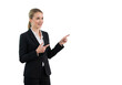 © Hicham - Confident Businesswoman Gesturing A Powerful Presentation Concept for Success PNG