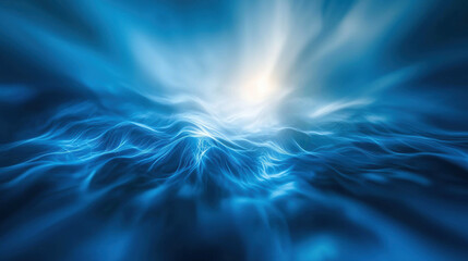 Sticker - blue gradient background with gentle motion blur and a dreamy, surreal atmosphere.