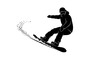 © Nailah - dynamic snowboarder silhouette action shot for winter sports websites blogs and marketing materials