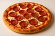 © Bijac - Artisanal wood-fired pizza with fresh pepperoni and melted mozzarella cheese on crispy thin crust