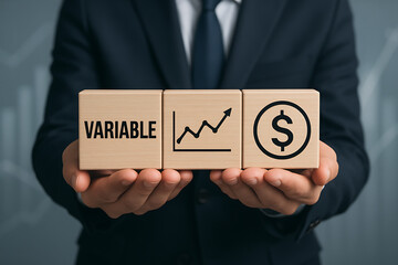 Variable Business Concept. Financial Variability Technology.new concept.