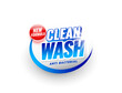 © starlineart - antibacterial detergent label for clean and shine wash