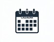 © ivannn - Simple calendar icon; dark-blue on white