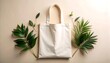© Benti - Tote Bag Mockup, Neutral Background, Flatlay