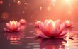 © han - 3D rendering Loy Krathong floating flower background. Loy krathong festival. High quality