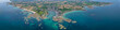 © Mike Workman - Aerial view of the Village of Barfleur in Normandy and the beautiful coastline of the Cotentin Peninsula