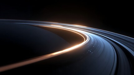 Wall Mural - vibrant abstract space background with glowing rings and cosmic energy, creating a digital illustrat