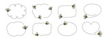 Flying bee frame and speech bubble material set