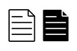 © DesiArt - Vector isolated Document icon set in black outline and fill