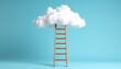 © Gendhis - Ladder to Cloud with Blue Background. (1)