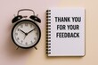© The Little Hut - Customer Feedback Appreciation Still Life: Vintage Clock and Thank You Note for Valuable Client Input